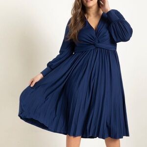 ELOQUII Knot Front Pleated Skirt Dress - Size 24